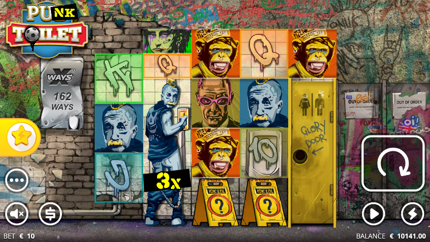 screenshot van het spel Punk Toilet