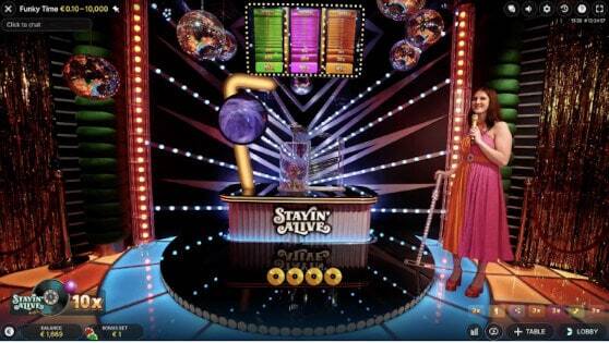 Funky Time Evolution Staying Alive bonus round