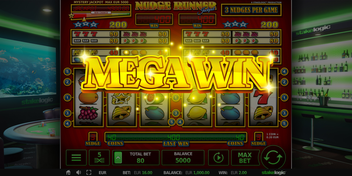 Nudge runner jackpot mega win