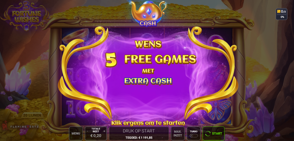 BONUS GAME TOEGANG 3 FORTUNE WISHES