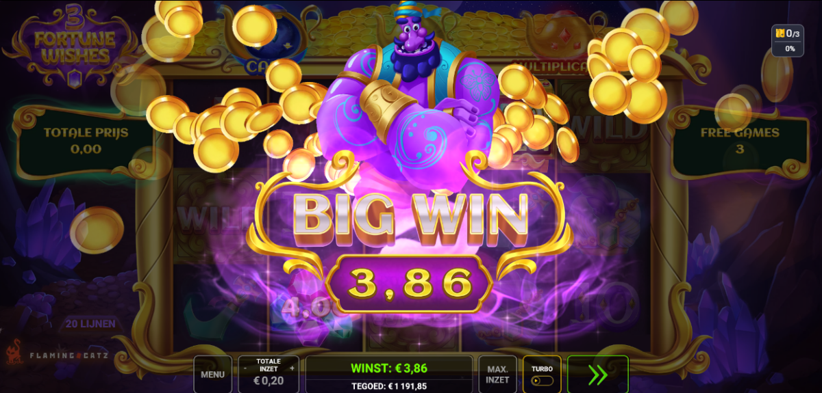 BONUS GAME WIN 3 FORTUNE WISHES