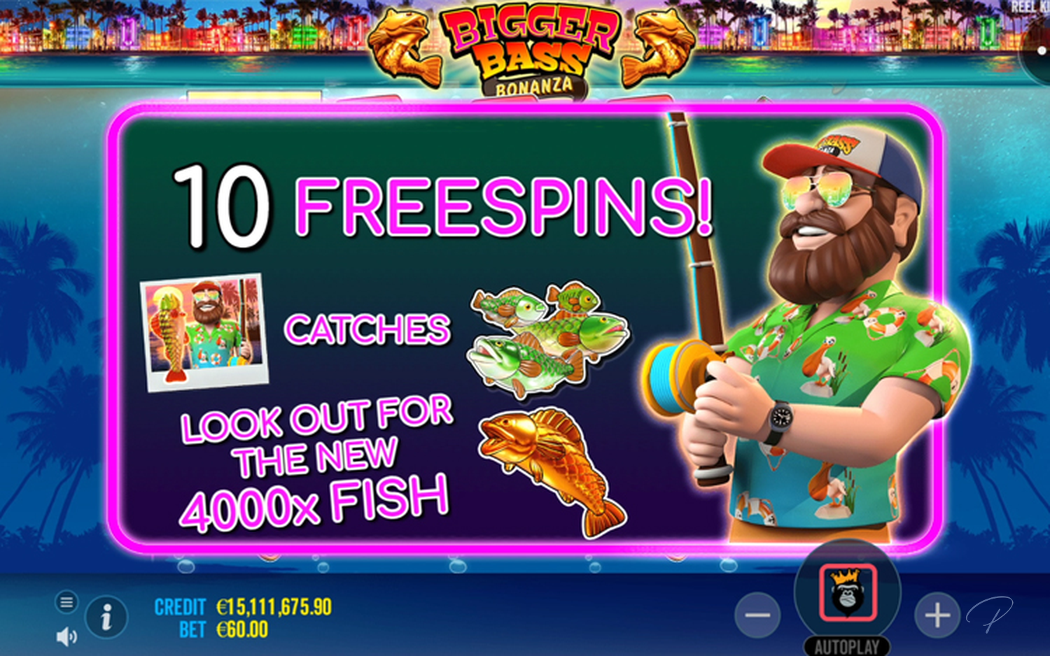 Bigger Bass Bonanza &ndash; 10 free spins won screen