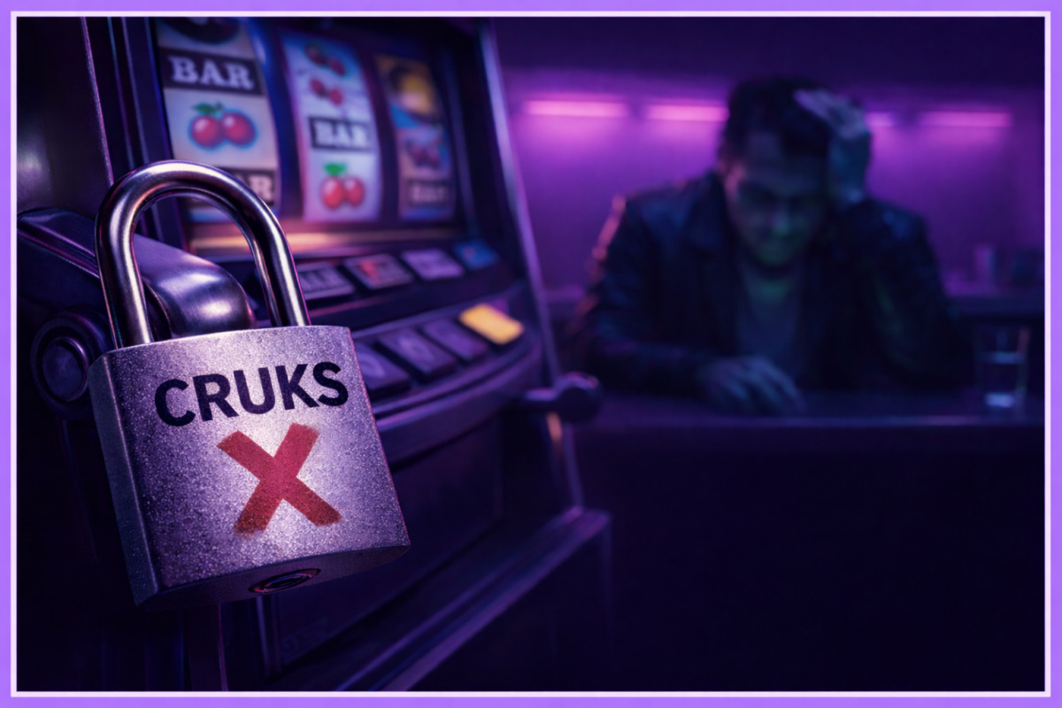 Slotmachine met CRUKS vergrendeld