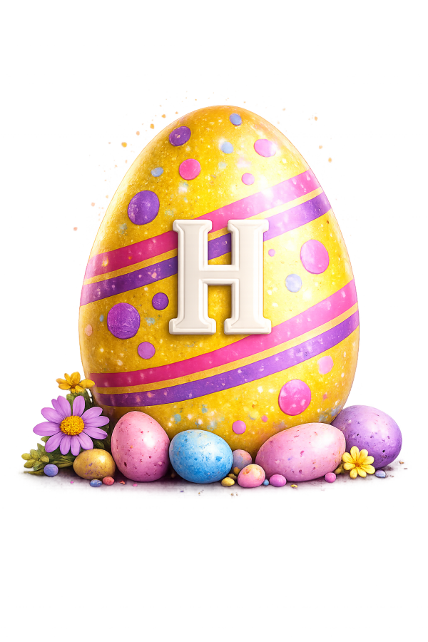 Paasei zoekactie letter H