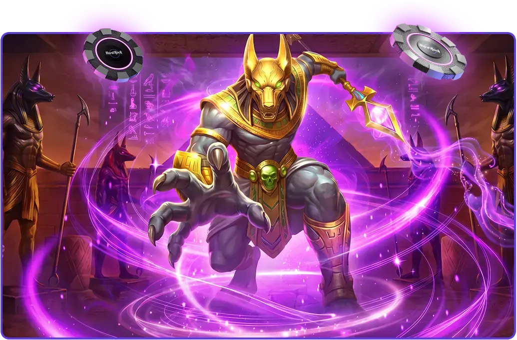 Fury of anubis - Pragmatic Play - online casino netwerk promotion Hard Rock Casino promo visual