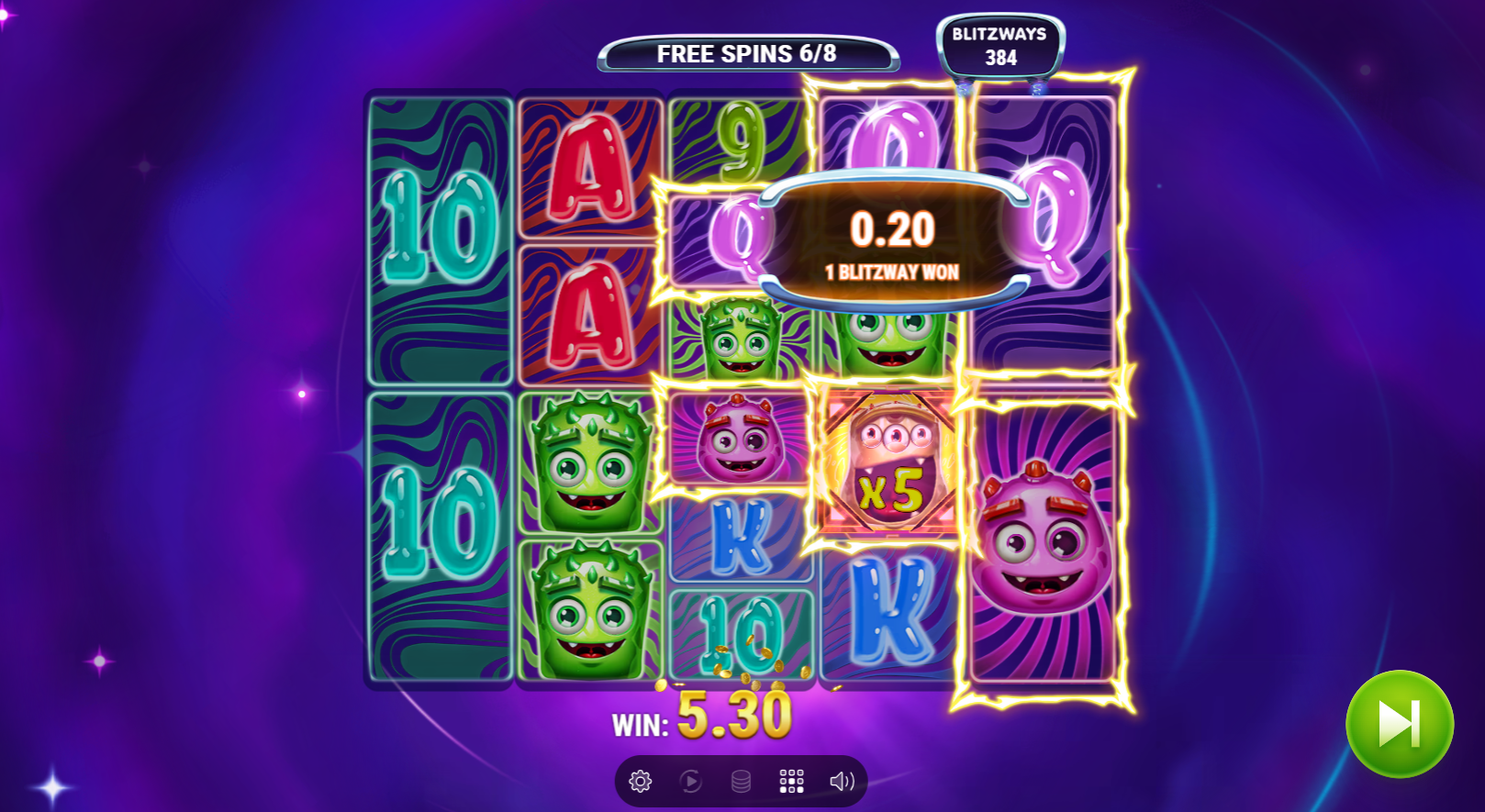 Reactoonz Blitzways Free Spins
